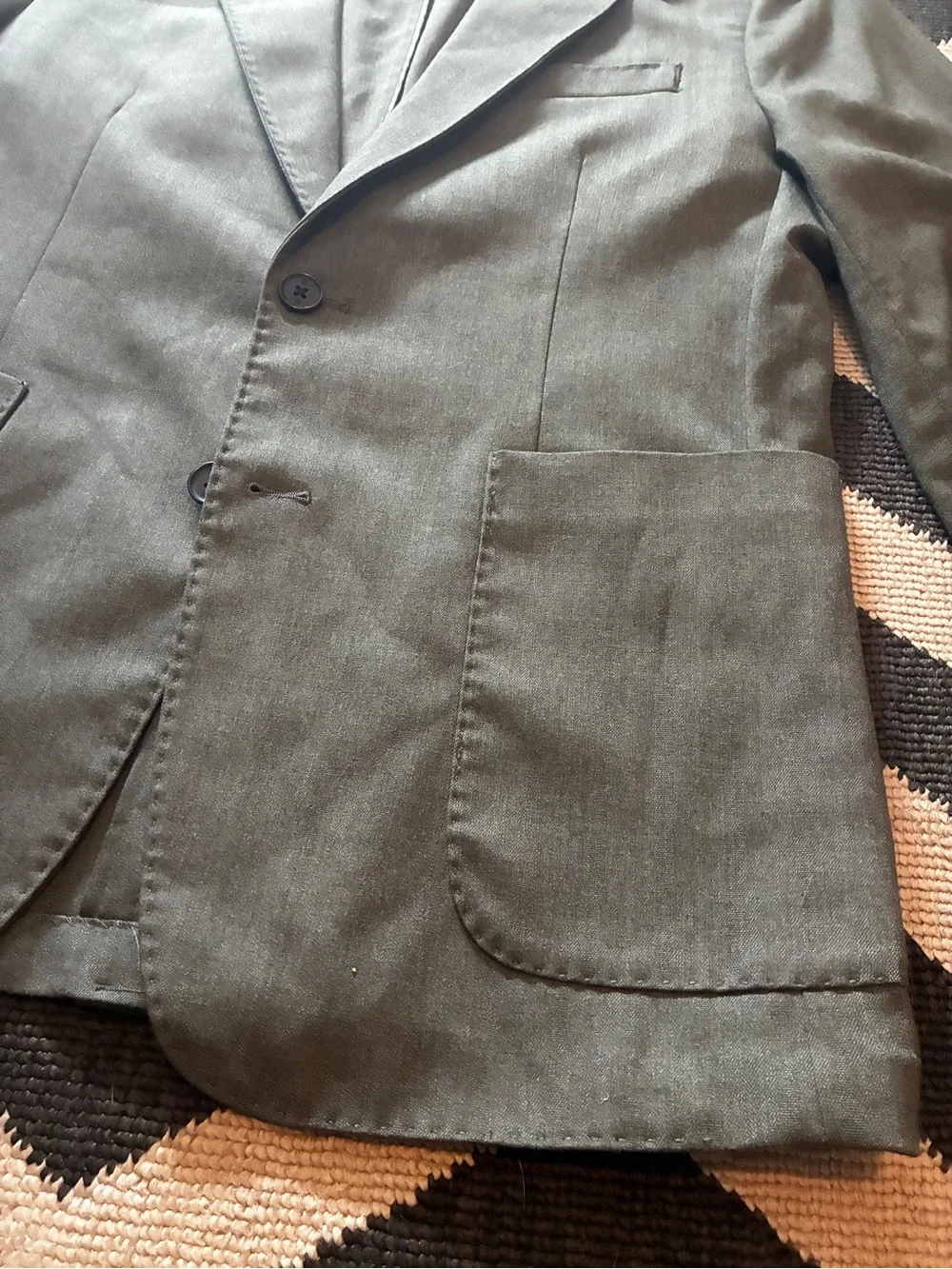 Banana Republic Dark Olive Green Tailored Blazer